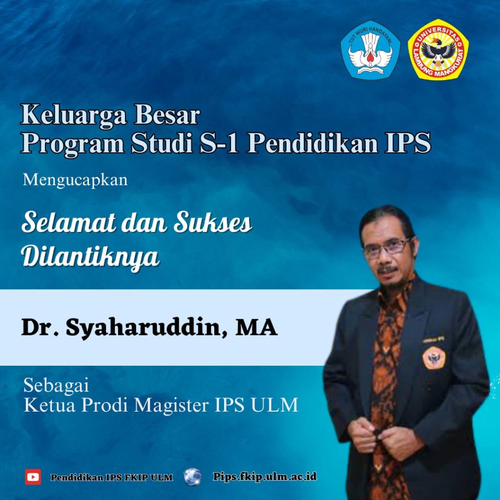 Selamat Atas Dilantiknya Dr Syaharuddin S Pd Ma Sebagai Koordinator